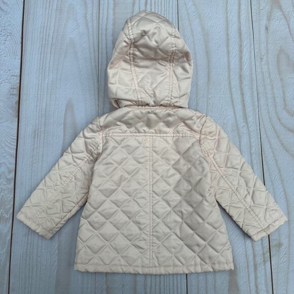 Burberry Baby Girls Size 18M Quilted Removeable Hood Jacket Light Pink - Picture 2 of 10